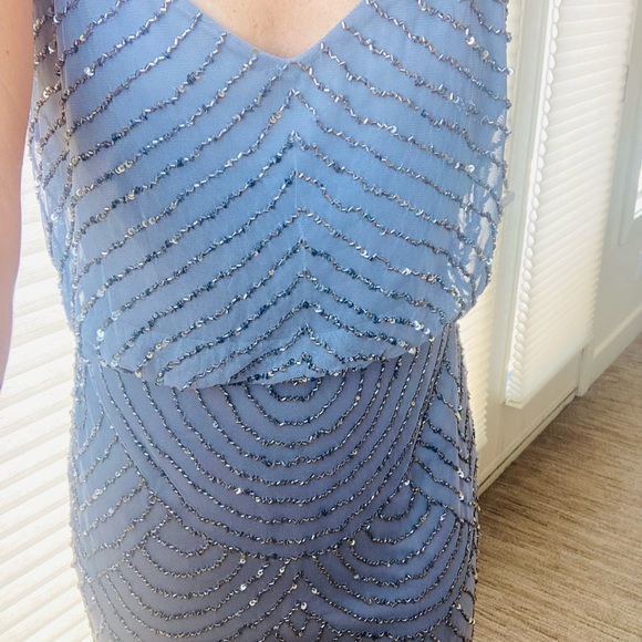 Adrianna papell beaded v neck dress size 6 - Picture 4 of 11